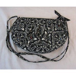 Vera Bradley Black and White Quilted Cloth Handbag/Purse